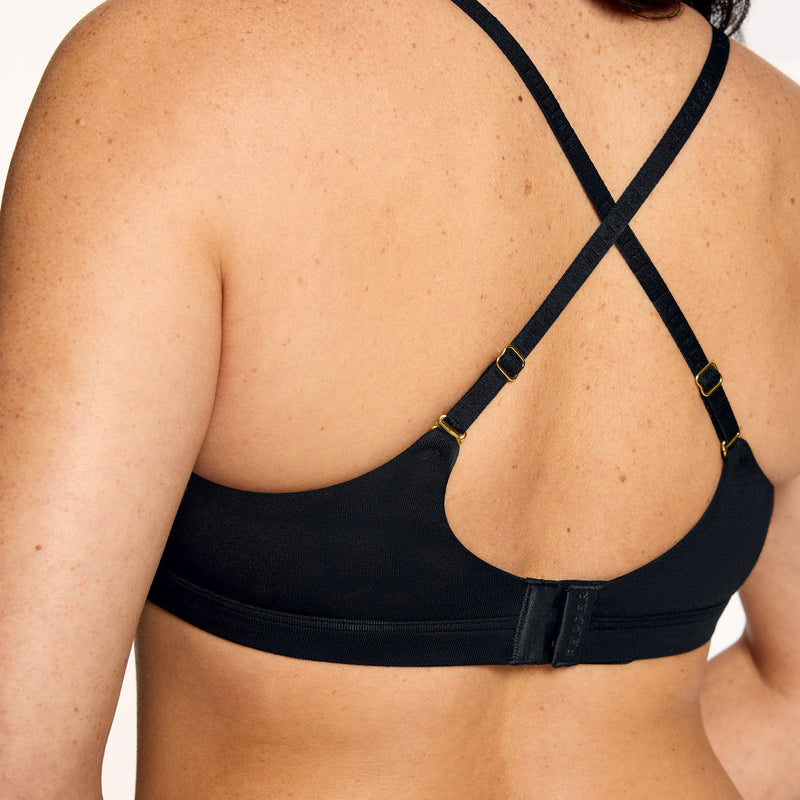 Supima® Cotton Wirefree Bra Black