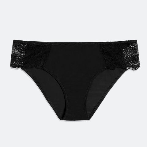 Smooth Fine Lace Bikini Black