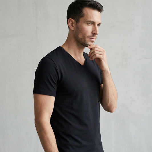 The Real V — Premium Fitted V-Neck T-Shirt for Men